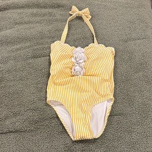 Janie and Jack Yellow Striped Swimsuit